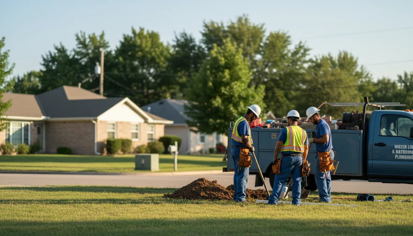 Residential water line and bathroom plumbing service in Belmont, VT